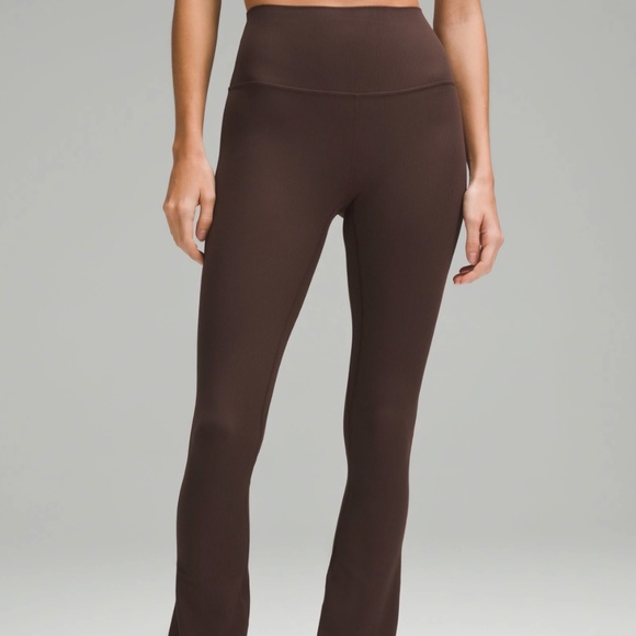 Lululemon Athletica Align Ribbed High-Rise Mini Flare Pants - Size 4 - Espresso - Picture 1 of 2